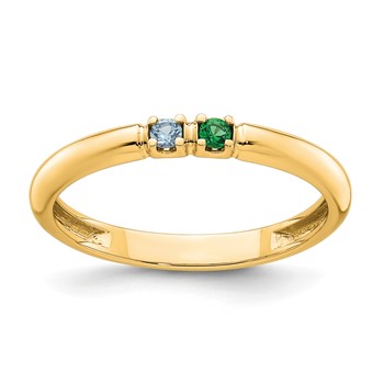 14k Yellow Gold  Mother's Ring Mounting — alternate view