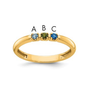 14k Yellow Gold  Mother's Ring Mounting