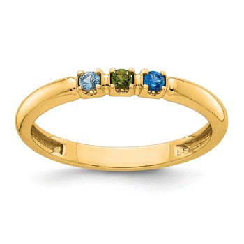 14k Yellow Gold  Mother's Ring Mounting — alternate view