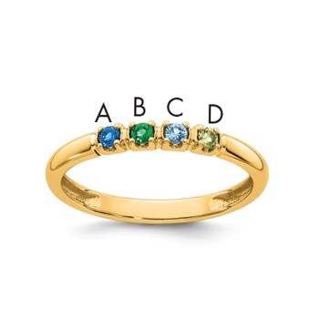 14k Yellow Gold Mother's Ring Mounting