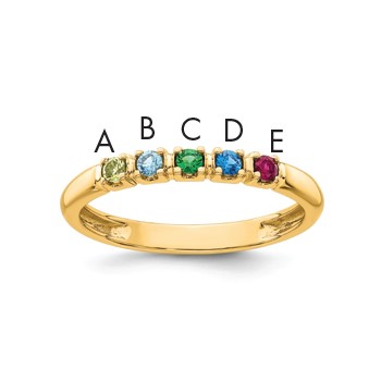 14k Yellow Gold  Mother's Ring mounting