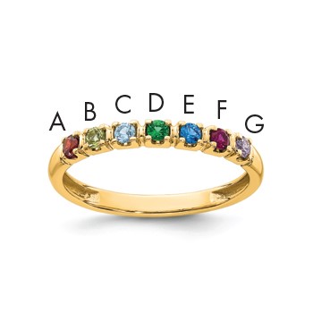 14k Yellow Gold Mother's Ring Mounting