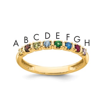 14k Yellow Gold  Mother's Ring Mounting