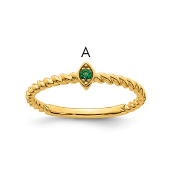 14k 1 Birthstone Mother's Ring Mounting