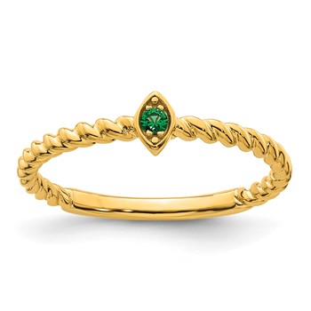 14k 1 Birthstone Mother's Ring Mounting — alternate view