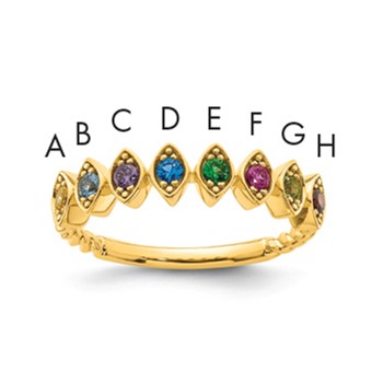 14k 8 Birthstone Mother's Ring Mounting