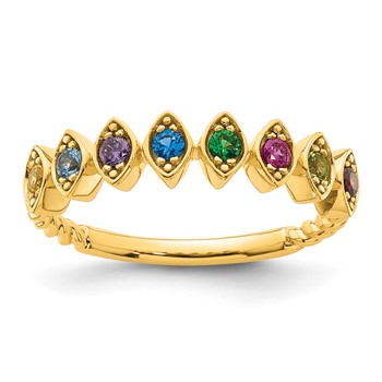 14k 8 Birthstone Mother's Ring Mounting — alternate view