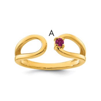 14k 1 Birthstone Mother's Wrap Ring Mounting