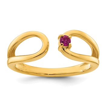 14k 1 Birthstone Mother's Wrap Ring Mounting — alternate view