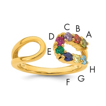 14k 8 Birthstone Wrap Mother's Ring Mounting