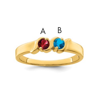 10k Synthetic Family Jewelry Ring