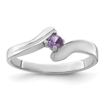 Sterling Silver Rhodium-plated family jewelry ring — alternate view