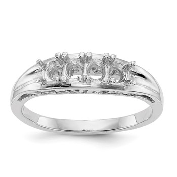 10kw Polished 4-Stone Mothers Ring Mounting