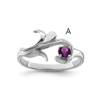 Sterling Silver Rhodium-plated family jewelry ring