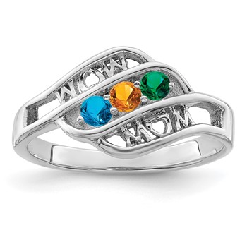 10k White Gold Family Jewelry Ring Mounting