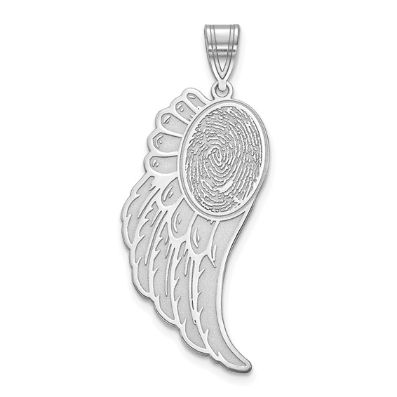 Angel Wing Fingerprint Charm - Quality Gold