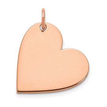 Sterling Silver/Rose Gold-plated Blank Heart Charm