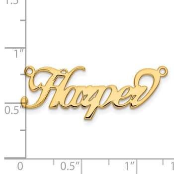 14K .027 Gauge Polished Name Plate Pendant — alternate view
