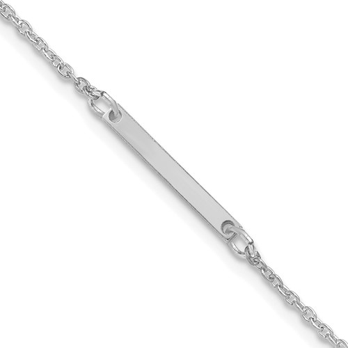 Sterling Silver Polished Small Letter I Bracelet
