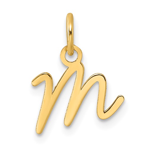 14K Uppercase Letter M Initial Charm