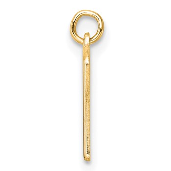 10k Yellow Gold Upper-case Letter U Epoxy Initial Charm — alternate view