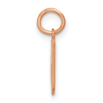 Sterling Silver/Rose Gold-Plated Upper-case Letter B Epoxy Initial Charm — alternate view