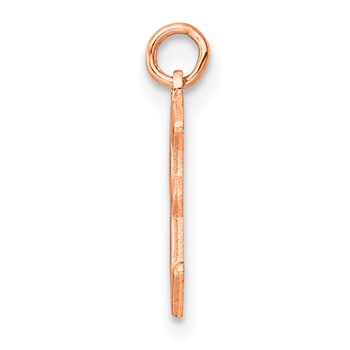 Sterling Silver/Rose Gold-Plated Upper-case Letter E Epoxy Initial Charm — alternate view