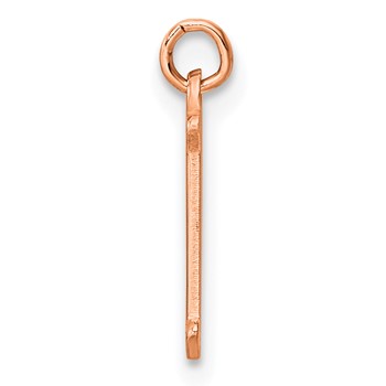 Sterling Silver/Rose Gold-Plated Upper-case Letter I Epoxy Initial Charm — alternate view