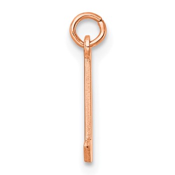 Sterling Silver/Rose Gold-Plated Upper-case Letter L Epoxy Initial Charm — alternate view