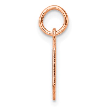 Sterling Silver/Rose Gold-Plated Upper-case Letter O Epoxy Initial Charm — alternate view