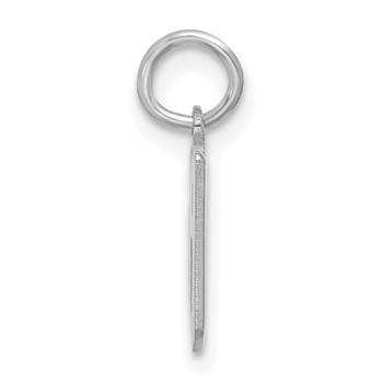14k White Gold Upper-case Letter B Epoxy Initial Charm — alternate view