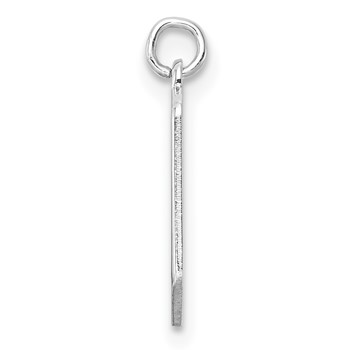 Sterling Silver/Rhodium-Plated Upper-case Letter J Epoxy Initial Charm — alternate view