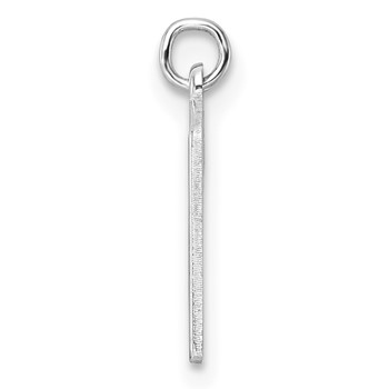 Sterling Silver/Rhodium-Plated Upper-case Letter N Epoxy Initial Charm — alternate view