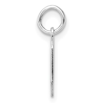 Sterling Silver/Rhodium-Plated Upper-case Letter O Epoxy Initial Charm — alternate view