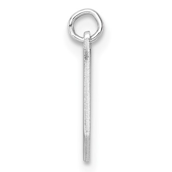 Sterling Silver/Rhodium-Plated Upper-case Letter V Epoxy Initial Charm — alternate view