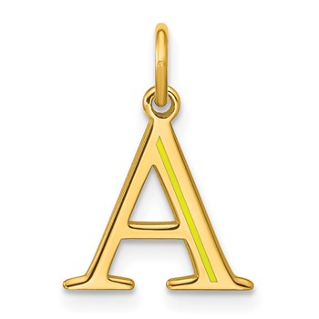 Sterling Silver/Gold-Plated Line Epoxy Initial Charm
