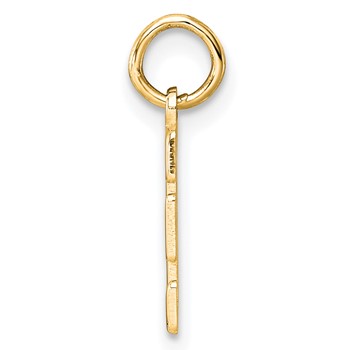 10k Yellow Gold Letter E Line Epoxy Initial Charm — alternate view