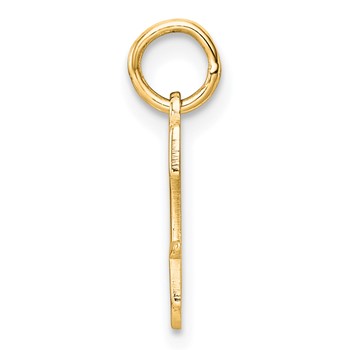 10k Yellow Gold Letter G Line Epoxy Initial Charm — alternate view