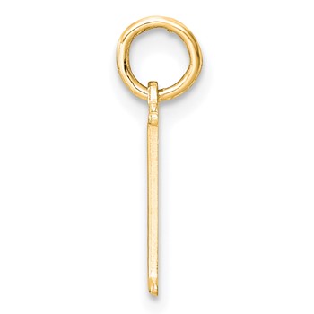 Sterling Silver/Gold-Plated Letter H Line Epoxy Initial Charm — alternate view