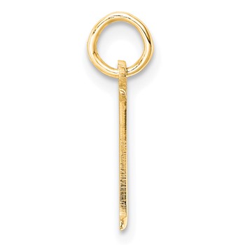 10k Yellow Gold Letter I Line Epoxy Initial Charm — alternate view