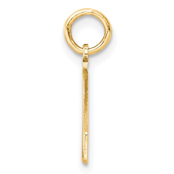 Sterling Silver/Gold-Plated Letter L Line Epoxy Initial Charm — alternate view