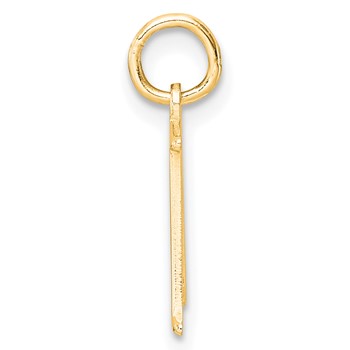 10k Yellow Gold Letter M Line Epoxy Initial Charm — alternate view