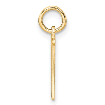 Sterling Silver/Gold-Plated Letter N Line Epoxy Initial Charm — alternate view