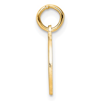 10k Yellow Gold Letter O Line Epoxy Initial Charm — alternate view