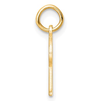 14k Yellow Gold Letter R Line Epoxy Initial Charm — alternate view