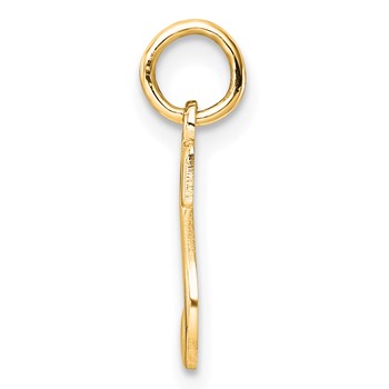 Sterling Silver/Gold-Plated Letter S Line Epoxy Initial Charm — alternate view