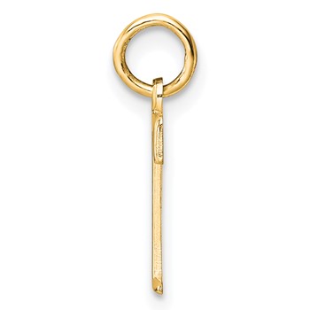 Sterling Silver/Gold-Plated Letter T Line Epoxy Initial Charm — alternate view