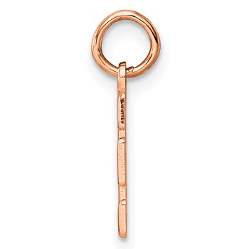 Sterling Silver/Rose Gold-Plated Letter E Line Epoxy Initial Charm — alternate view