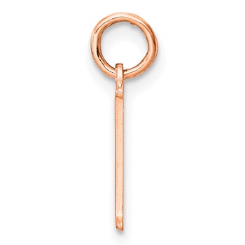 Sterling Silver/Rose Gold-Plated Letter H Line Epoxy Initial Charm — alternate view