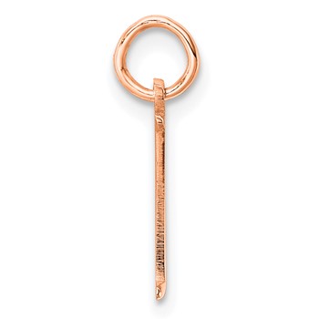 Sterling Silver/Rose Gold-Plated Letter I Line Epoxy Initial Charm — alternate view